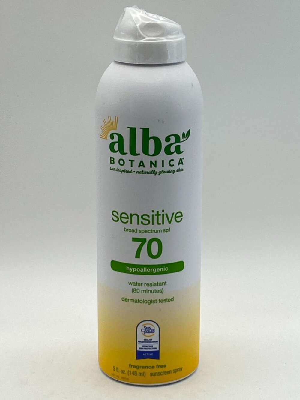 Alba Botanica Sensitive Broad Spectrum SPF 70 Sunscreen Spray (5 fl oz)